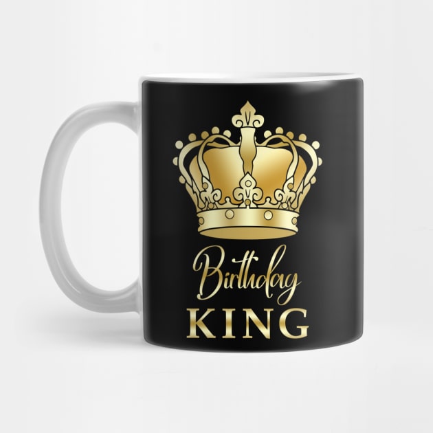 Birthday King Gold Crown T-Shirt Prince Princess King Queen Crown For Boys And Men Gift by sofiartmedia